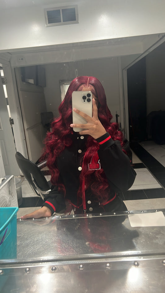 BURGUNDY 13x6 HD lace wig