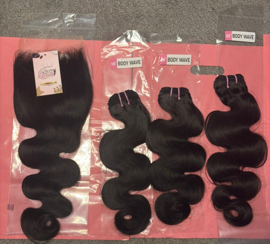 3 BUNDLES + HD CLOSURE